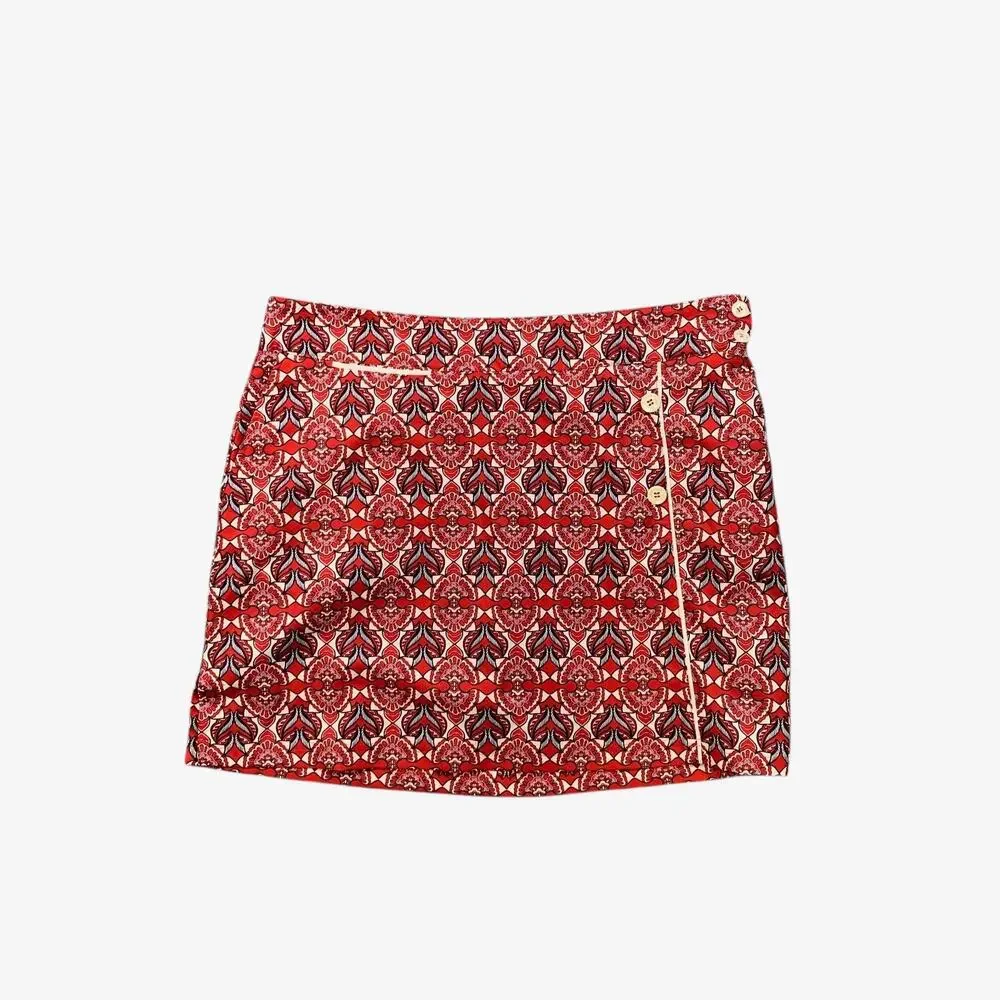 Sport Haley Skort Womens 12 Multi Paisley Print Built In Shorts Side Zip Pockets